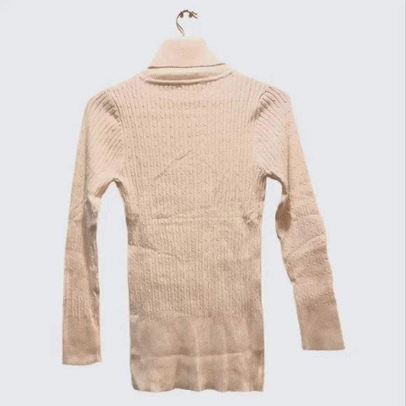 NWOT Sofishie White Cream Cable Knit Super Soft & Comfy Sweater Turtle in Large - Picture 2 of 7